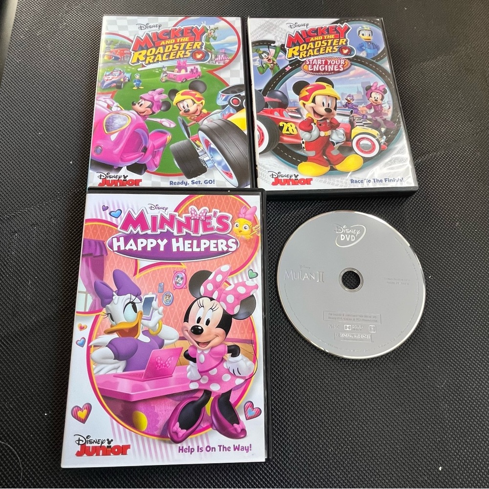 Disney Mickey And The Roadsters Minnie’s Happy  Helpers  Lot Of Three DVD’s